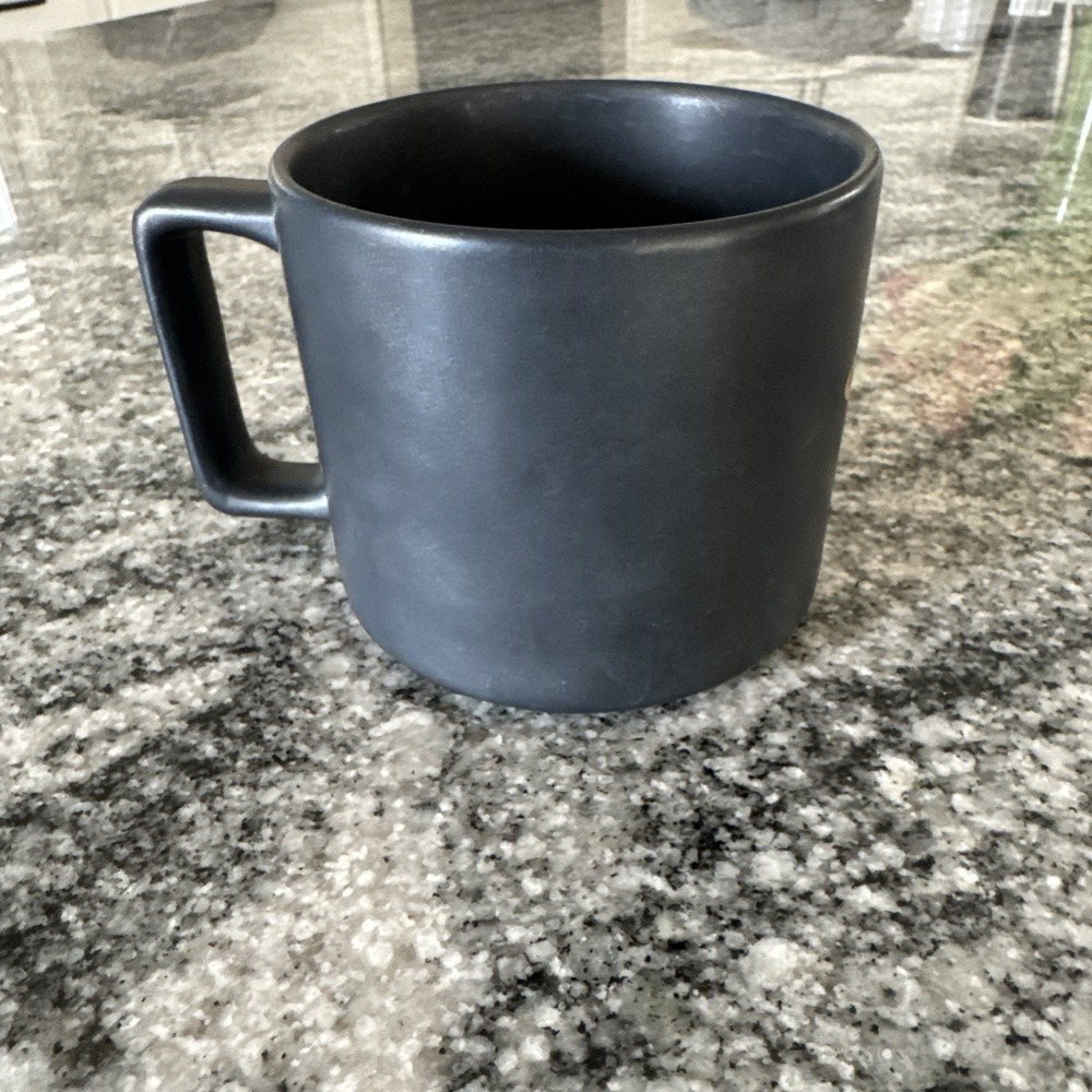 Starbucks Viennese Gold Plane‎ Matte Black Coffee Mug 14 Oz  2006 - Picture 4 of 6